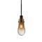 Besa Lighting Wish Cord Pendant, Amber/Clear, Black Finish, 1x40W Incandescent 1JT-WISHAM-BK - alternate 1